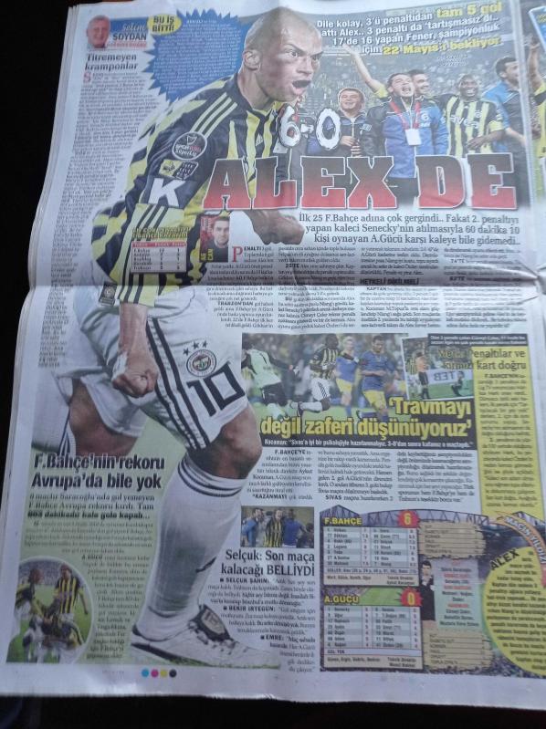 Vatan Gazetesi 16 Mayıs 2011 Fenerbahçe Şampi  Ak Parti  