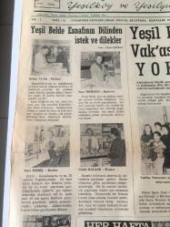 Yeşil Belde  -Yeşilköy ve Yeşilyurt  Postası -24 Ekim 1970-  Yeşi Belde  Esnafının Dilinden İstek ve Dilekler -Yeşil Belde ' de KOLERE   Vak'ası yok -Bir İlkokul Müdürünün Feryadı  Arif Şenel  Yeşilköy İlkokulu Mdr-  Sanata Açılan  Pencere  Itır Gürdemirel -Kralların Ressam  Rahmi  Pehlıvanlı - Doktorunuz  Diyor ki   -Koleradan  Korunma  Çareleri  dr .Dündar KUTLU - Okurlarımızın  Sorunları  Taci Özsarı -Sevgiden  Fısıltılar  -Yeşilköy G:2 - Y.K  Jimnastik .1