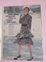 Burda Kadın Moda Dergisi-2 şubat 1987 bluzlar, Etekler, elbiseler, pantolonlar, kız ve erkek çocuk kıyafetleri Almanca Türkçe açıklamalı patronları vardır.