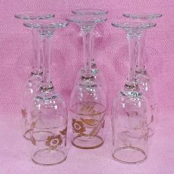 ANTİKA 6 ADET UZUN AYAKLI KADEH BARDAK