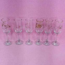 ANTİKA 6 ADET UZUN AYAKLI KADEH BARDAK