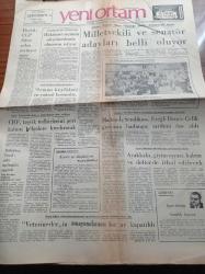 Yeni Ortam Gazetesi - 2 Eylül 1973 - Ankara Ticaret Odası Sandığa Davet Kampanyası Açıyor - Maden İş Sendikası Ereğli Demir Çelik Grevinin Başlangıç Tarihini Öne Aldı - Mustafa Ekmekçi - Bülent Ecevit Ne Düşünüyor - 12 Mart Sonrasının Dış Ekonomik İlişkiler Bakanı Özer Derbil - Hükümet Seçimin Sıkıyönetimsiz Olmasını İstiyor - Osman Bölükbaşı