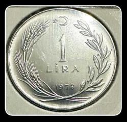 1978 Yılı 1 LİRA (ÇİL+) TCM78 “T.C Ters”