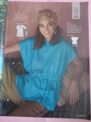 Burda Kadın Moda 7 temmuz 2020 bluzlar,havalı tunikler,kusursuz hakim yaka,elbiseler,ceketler,pantolonlar açıklamalı anlatımı vardir