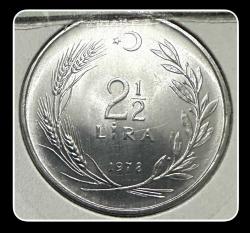 1978 - 2,5 LİRA  “ÇİL+” (TCM78) “T.C Ters”