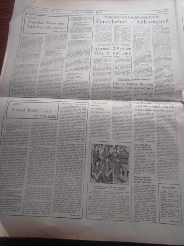 Yeni Ortam Gazetesi 12 Aralık 1973 Yavuz Kösemen Ahmet  