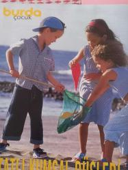 Burda Kadın Moda Dergi haziran 2001 çocuk kıyafetleri,Etekler,ceketler pantolonlar elbiser patronları anlatımı içindedir