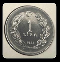 1982 - 1 LİRA (ÇİL+) Alüminyum (TCM82)