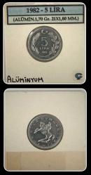 1982 - 5 LİRA (ÇİL) Alüminyum (TCM82)