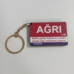 Antika - Ağrı Sokak Tabelası Temalı (Mdf) Baskılı Anahtarlık - kitantik - kitaLog