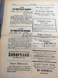 Tokat Genç Demokrat  - Günlük -Siyasi Gazete - Yerel Taşra Basını- 7 Şubat 1957-Yıl 3-Sayı 422- TOKAT - Münkirler -Topçu  Kara MEHMET-  Yardım Mümkün Değil mi ? İlan Pazar Nahiyesi Sulh Hukuk Hakimliğinden -  Kulak- Boğaz -Burun Mütehassısı- M.Kemal  Alponat- Erdoğan Arıel  Diş Tabibi-