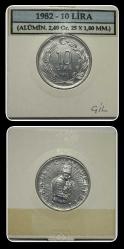 1982 - 10 LİRA (ÇİL) Alüminyum (TCM82)