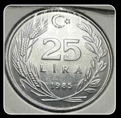 1985 - 25 LİRA (ÇİL+) Alüminyum (TCM85)