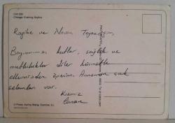 ŞEHİR KARTPOSTALI-ABD/CHICAGO YUKARIDAN GECE GÖRÜNTÜSÜ,ARKASINA YAZILMIŞ,RENKLİ, 12 X 17 CM EBADINDA - 1950'LER, 1960'LAR, 1970'LER, 1980'LER