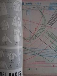 Burda Kadın Moda Dergi ocak 2001 ceketler,mantolar,elbiseler,bebek kıyafetleri patronları vardir