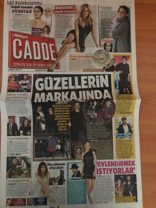 Milliyet Cadde Gazetesi 2 Şubat 2017 Simge Sağın Babası  