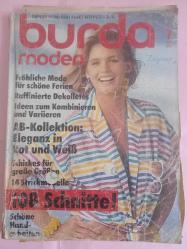 Burda Kadın Moda Dergi  temmuz 1985  Almanca turkçe açıklamalı elbiseler,ceketler,Etekler ,tençkot,çocuk giysileri,karnaval,bahriyeli takımlarpatronları vardir