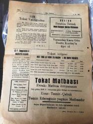 TOKAT  GENÇ DEMOKRAT -GÜNLÜK SİYASİ  GAZETE -YEREL TAŞRA BASINI- 4 EKİM 1957- YIL:3 -Sayı :616-Evet , Bu Memleketi Elbette Demokrat Parti İdare  Edecektir .Çünki ...!- Binlerce Vatandaş  Daha D.P ' YE  Geçti - Ankara' da 2 Yeni  D.P  Ocağı Açıldı -İlan  Tokat Valiliğinden -D.P. Zonguldak ta 4 muhtarlık kazandı - DOKTOR -iBRAHİM ÖZTÜRK   Devlet Hastanesi Dahiliye Mütehassısı -  Tokat BÖLGESİ -1957-1958 YILI FUTBOL LİG MAÇLARI 1. İNCİ DEVRE FİKÜSTÜRÜ-  Erbaa Gençlik Kulübü  Turhal  Güç YURDU -Tokat  G.O.P Spor Birliği  Turhal Şeker SPOR  -Erbaa  Gençlik Kulübü TOKAT G.O.P SPOR -Turhal GÜÇ Yurdu Turhal Şeker SPOR