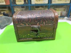 DR1---DEKORATİF AHŞAP SANDIK ŞEKLİNDE KUTU