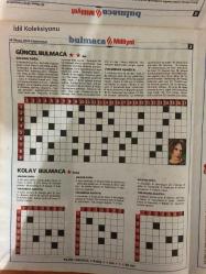 Milliyet Cumartesi Bulmaca Gazetesi , 16 Nisan 2016 , Zeka Oyunları, Kakuro, Sudoku, Güncel Bulmaca, Kolay bulmaca, Uzman Bulmaca, Sözcük Yerleştirmece, Zeka Oyunları, Çapraz Bağlar, Mozaik , Futoshıkı , Serkan Keskin