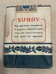 Eski Antika değerinde SUBAY ufak sigara pakedi Milli savunma vergisi dahil 25 kuruş Nadir