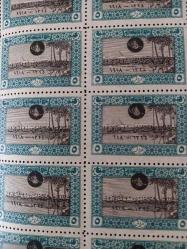 1919 SULTAN VAHİDEDDİN CULUS 5 KURUŞ 25Lİ BLOK ERÖRLÜ MNH 1000 tl katalog hafif şarniyerli çoğu mnh .