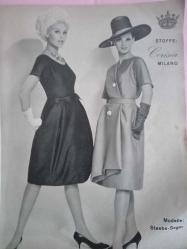 Almanca Moda Model Dergisi almanca 1960 lar elbiseler,şapkalar,Etekler,ceketler,pardösöler,