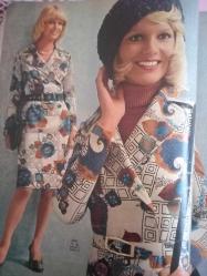 Burda Kadın Moda Dergi 1972  Almanca türkçe açıklamalı orta yaş bayanlar,elbiseler,ceketler,Etekler patronları vardir