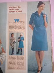 Burda Kadın Moda Dergi 1972  Almanca türkçe açıklamalı orta yaş bayanlar,elbiseler,ceketler,Etekler patronları vardir