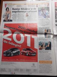 Habertürk Gazetesi - 11 Ağustos 2010 - Kuran'ın İlk Nüshaları Dünyada Ses Getirecek - Niang Fenerbahçe'de - Seda Sayan 7. Vegas'ta Evlendi - İsrail Savunma Bakanı Barak Mavi Marmara'da Çatışma Çıkması Yüksek İhtimaldi - 2. Ergenekon Davası - Tuncay Özkan - Rumlar Rihanna'yı Engellemeye Çalışıyor - Umutsuz Ev Kadınları