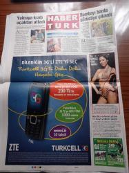 Habertürk Gazetesi - 11 Ağustos 2010 - Kuran'ın İlk Nüshaları Dünyada Ses Getirecek - Niang Fenerbahçe'de - Seda Sayan 7. Vegas'ta Evlendi - İsrail Savunma Bakanı Barak Mavi Marmara'da Çatışma Çıkması Yüksek İhtimaldi - 2. Ergenekon Davası - Tuncay Özkan - Rumlar Rihanna'yı Engellemeye Çalışıyor - Umutsuz Ev Kadınları
