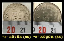 1986 - 50 LİRA 3xERÖR’lü ÇOK NADİR HEPSİ BİR ARADA “AĞLAYAN/GÖZYAŞI/ 5 ve 0 BÜYÜK/ AY YILDIZ KENARA YAKIN” TCMER86