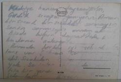 YEMYEŞİL AĞAÇLARIN ARASINDA ESKİ DEĞİRMEN RESMİ KARTPOSTALI,ARKASINA YAZILMIŞ,RENKLİ, 12 X 16 CM EBADINDA