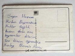 ŞEHİR KARTPOSTALI, İSTANBUL BOĞAZ KÖPRÜSÜNÜN ESKİ BİR FOTOĞRAFI, ARKASI YAZILI, RENKLİ, 10 X 15 CM EBADINDA - 1940'LAR, 1950'LER, 1960'LAR, 1970'LER 1980'LER