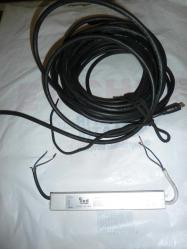 LED LAMBA TRAFOSU DIŞ MEKAN SU GEÇİRMEZ 12 VOLT 3 AMPER +15MT.15 UÇLU KABLO SAĞLAM ORJİNAL 2.EL ÜRÜN+ÜCRETSİZ KARGO