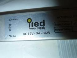 LED LAMBA TRAFOSU DIŞ MEKAN SU GEÇİRMEZ 12 VOLT 3 AMPER +15MT.15 UÇLU KABLO SAĞLAM ORJİNAL 2.EL ÜRÜN+ÜCRETSİZ KARGO