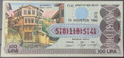 MİLLİ PİYANGO.19.AĞUSTOS.1982.SAFRANBOLU MİMARİSİ.(K)ÇEYREK