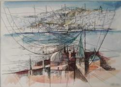 RESİM SULUBOYA İSTANBUL TEMALI TABLO