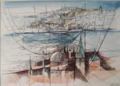 RESİM SULUBOYA İSTANBUL TEMALI TABLO