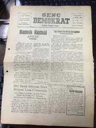 TOKAT  GENÇ DEMOKRAT -GÜNLÜK SİYASİ  GAZETE -YEREL TAŞRA BASINI- 6 ARALIK 1956- Yıl :2  SAYI :369-  Namık KEMAL Anıldı -957  Denk Bütçesi  Dört Milyon Lira Civarında -Tokat Okutma ve Yardım Derneğinden  -Türkiye Emlak Kredi Bankası  1956-