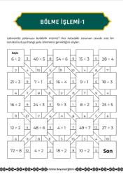 Labirentli Matematik Bölme İşlemi Kitabı