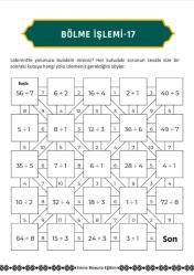 Labirentli Matematik Bölme İşlemi Kitabı
