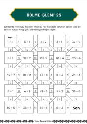 Labirentli Matematik Bölme İşlemi Kitabı