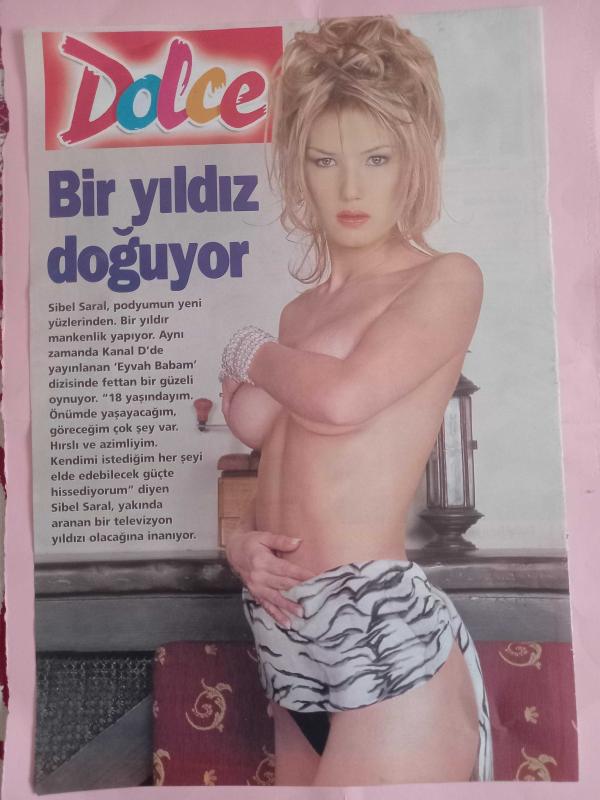 Dolce Magazin Dergi önlü arkalı 2 sayfa Sibel Saral kapak resim  