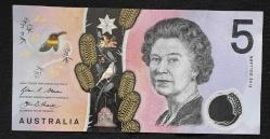 Efemera - Avustralya 5 Dolar ÇT KAĞIT PARA (ELİZABETH GÖRSELLİ) - kitantik - kitaLog