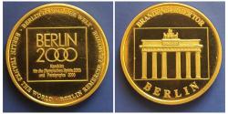 Efemera - Berlin Olimpiyat oyunları Adaylıgı Hatıra Madalya 26.12g Altın kaplama 40mm - kitantik - kitaLog