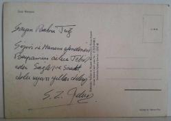 GÜNBATIMINDA GÖK YÜZÜ DENİZ VE AĞAÇLAR KARTPOSTALI,ARKASINA YAZILMIŞ,RENKLİ, 11 X 15 CM EBADINDA