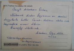 TOPKAPI SARAYINDAN OK SADAĞI KARTPOSTALI,ARKASINA YAZILMIŞ,RENKLİ, 11 X 15 CM EBADINDA