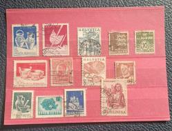 İsveç Danimarka Romanya 13 adet Kartelada karışık lot