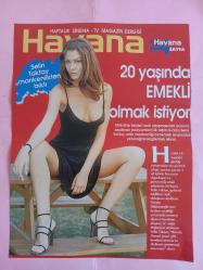 Havana Magazin Dergi önlü arkalı 2 sayfa Selin Toktay HDC reklamı 28*36cm